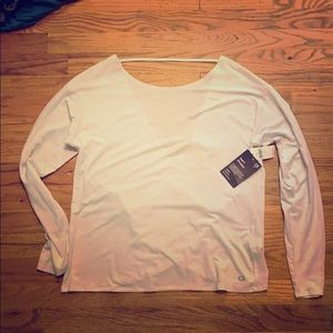 Backless Gap Breath Top - light grey.